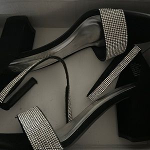 Black Size 9 Open Toed Heels